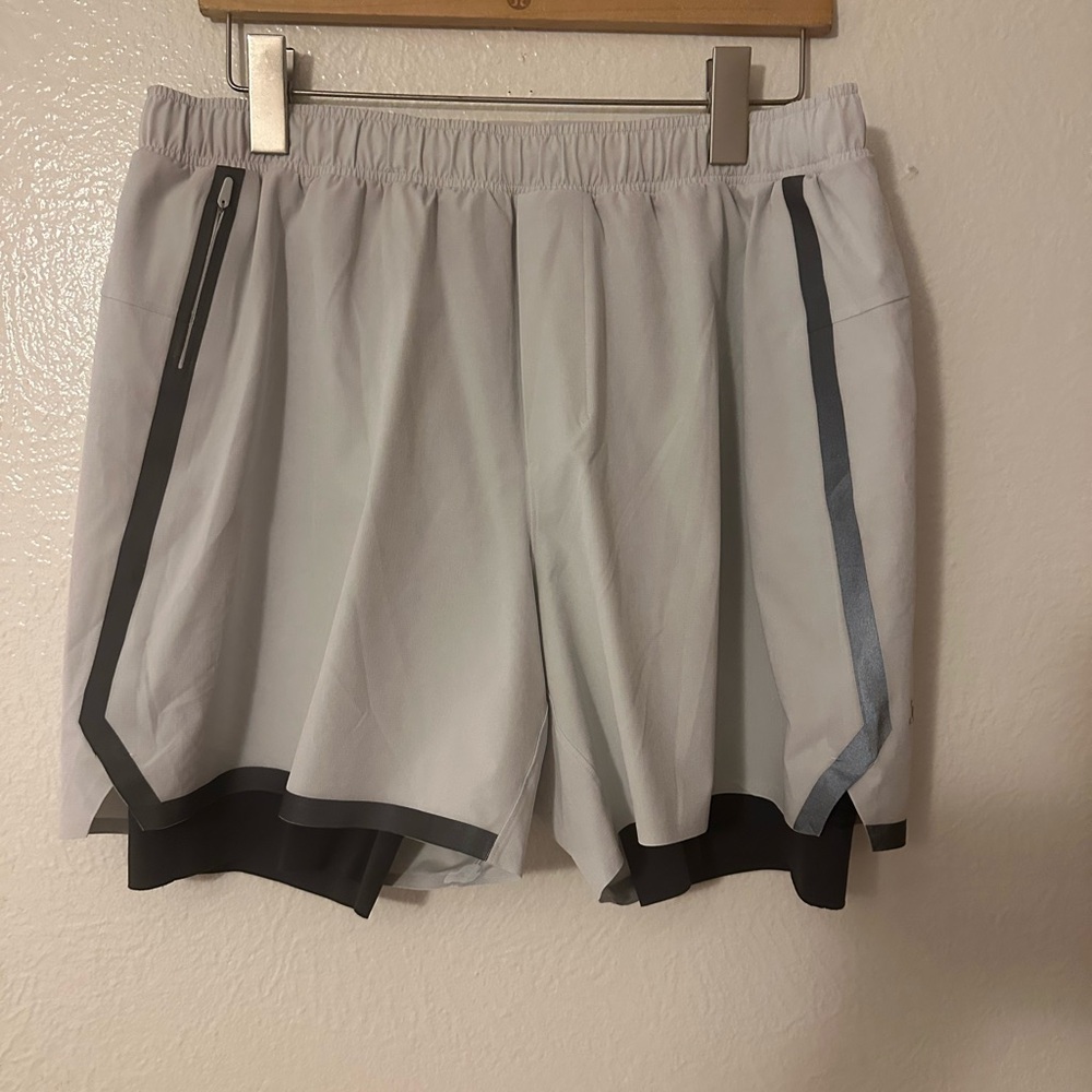 lululemon athletica Gray and Black Athletic Shorts